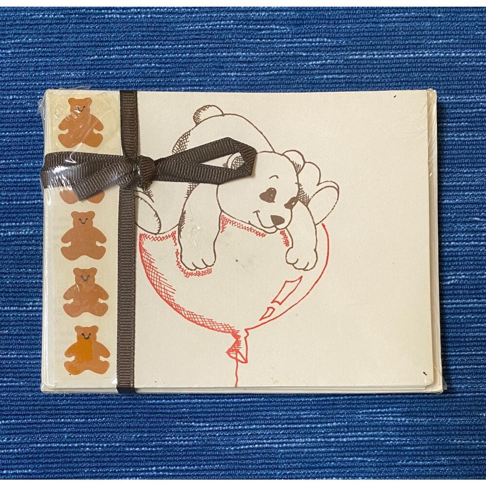 Mrs Grossman's Vintage 1983 Sealed Stationary Set Bear on Balloon Ephemera 81B